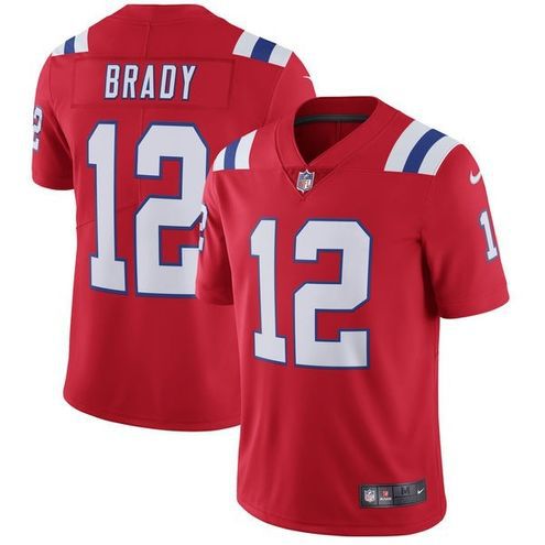 Men New England Patriots #12 Tom Brady Nike Red Limited NFL Jersey